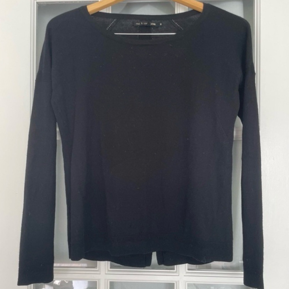 Rag & Bone Super Soft Wool Split Back Crewneck Sw… - image 6